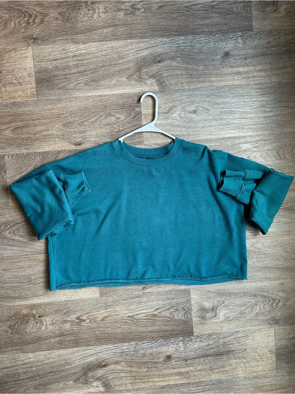 wild fable Teal New York City Cropped Crewneck Sweatshirt XL Casual Cozy Comfy - Picture 6 of 6